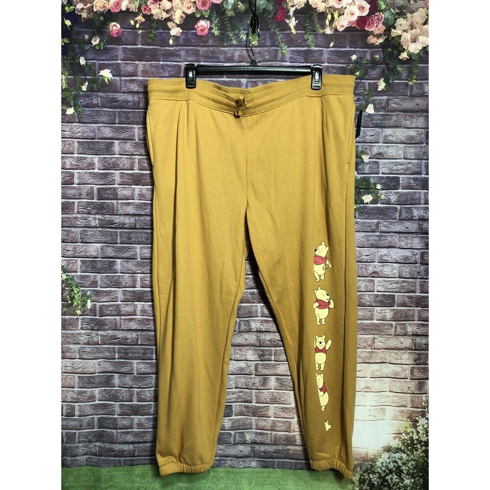 New woman’s Disney yellow elastic waist plus‎ size sweatpants 2X